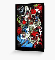 teeth and smoke Greeting Card