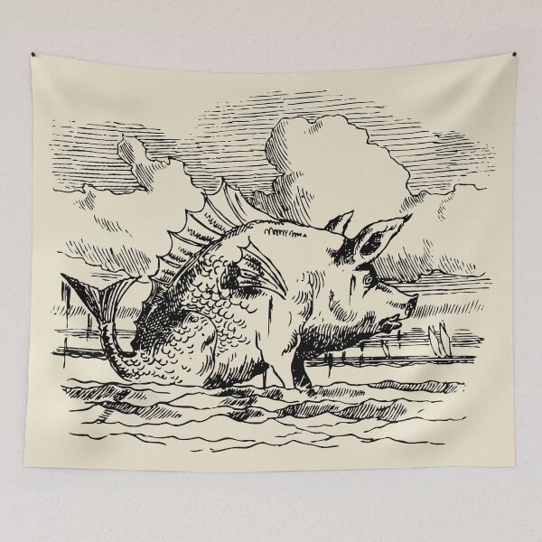 Item preview, Ocean Hog Antique Drawing | Old-Style Illustration designed and sold by freshlypeeled.