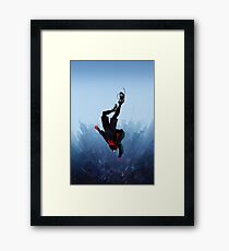 Miles Morales jump Framed Print