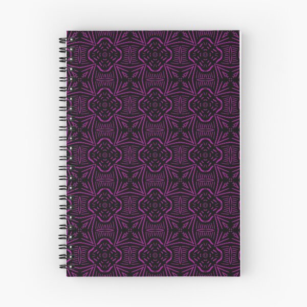 Item preview, Star and Flower Motif - Purple On Black designed and sold by Blenderbeetle.