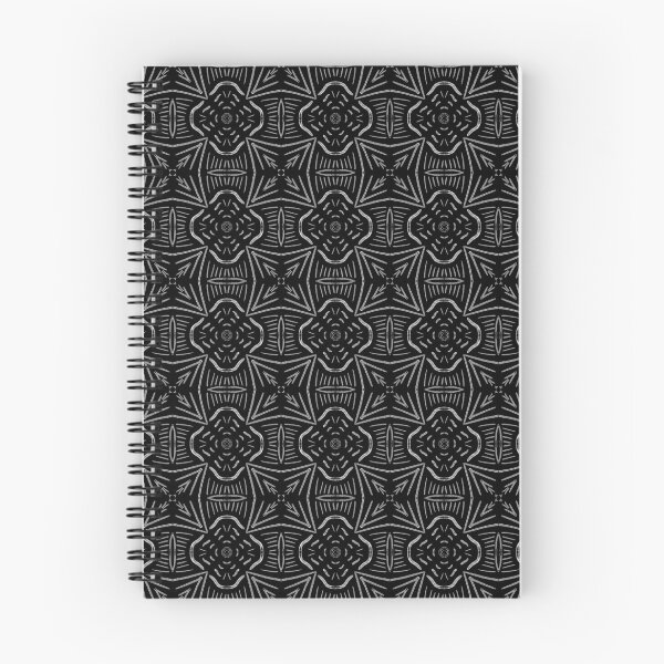 Item preview, Star and Flower Motif - White On Black designed and sold by Blenderbeetle.