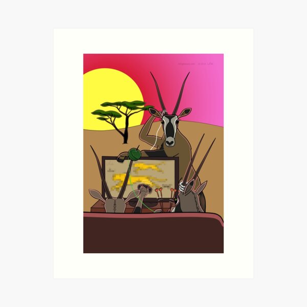 Oryx Antlers Art Print