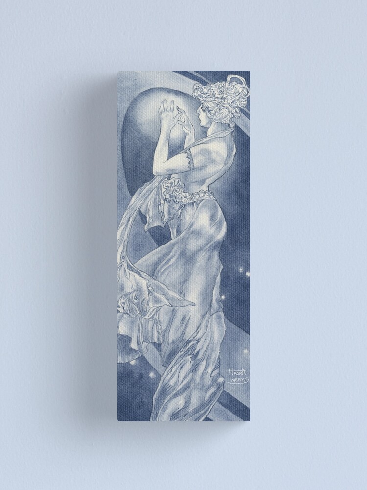Alternate view of Indigo Mucha Star Canvas Print