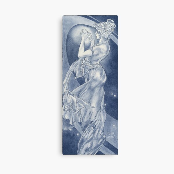 Indigo Mucha Star Canvas Print