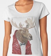 Moose in Leather Women's Premium T-Shirt