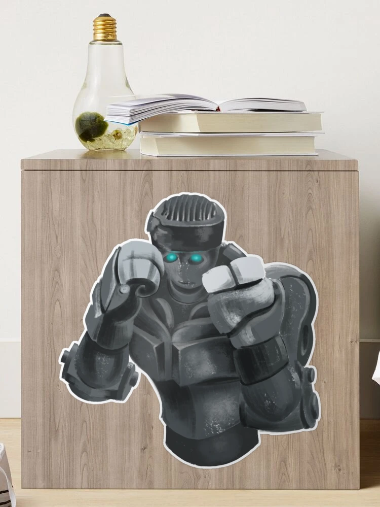 Pegatina for Sale con la obra «Robot de boxeo» de athertoncustoms