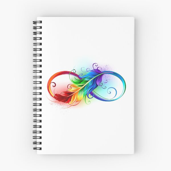 Item preview, Infinity Symbol with Rainbow Feather designed and sold by Blackmoon9.