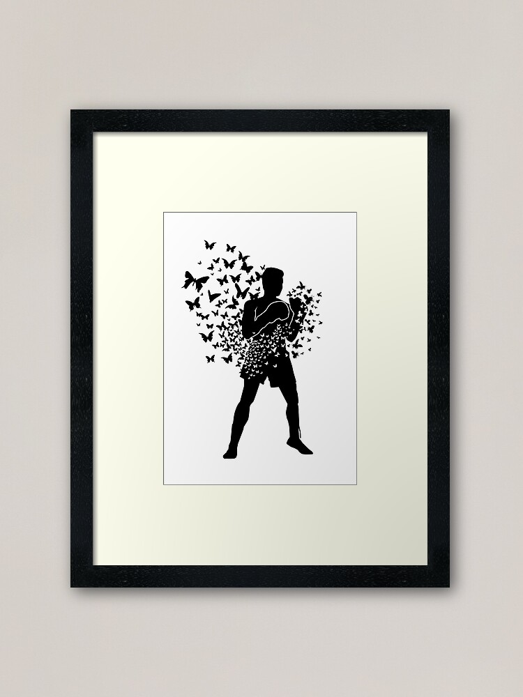 Float Like A Butterfly Sting Like A Bee Framed Art Print By Fleabiddy Redbubble