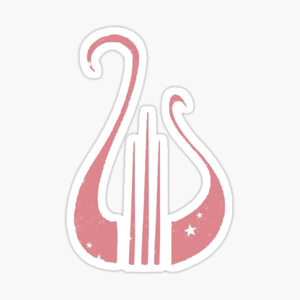 AXO pink star lyre Sticker
