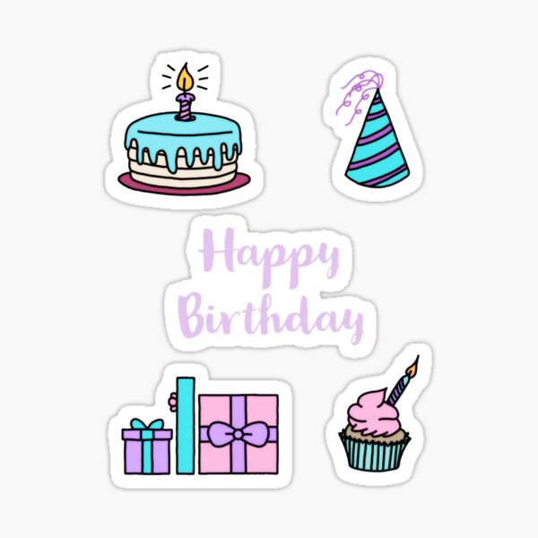 Happy Birthday II Sticker for Sale by tristahx