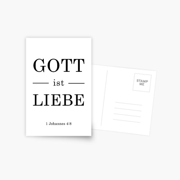 Cartes Postales Sur Le Theme Verset Biblique Allemand Redbubble