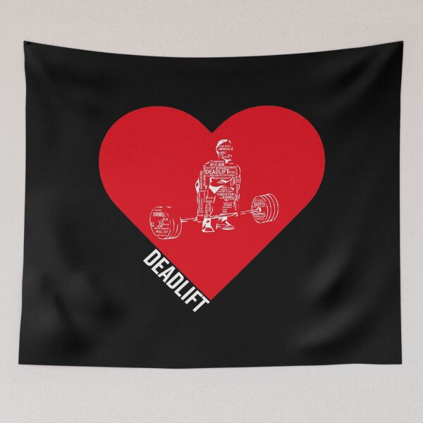 Item preview, Deadlift with Heart - Sports - Gym - Fitness - Tagcloud designed and sold by BrunoWeicker.