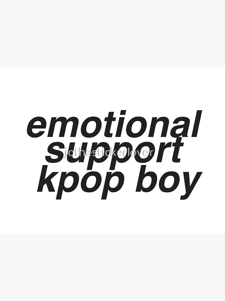 Emotional Support Kpop Boy Photocard Holder