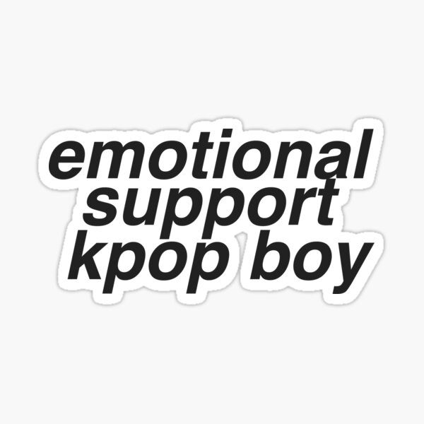 Artikel-Vorschau von Emotionale Unterstützung Kpop Boy Kpop Meme Aufkleber, designt und verkauft von jothestickerlover ・.