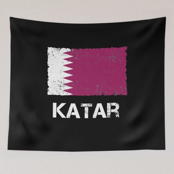 Item preview, Qatar Flag Used Look Vintage designed and sold by Argentini.