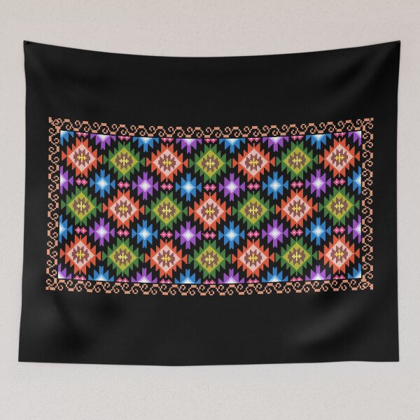 Item preview, folk motifs rug designed and sold by tony4urban.