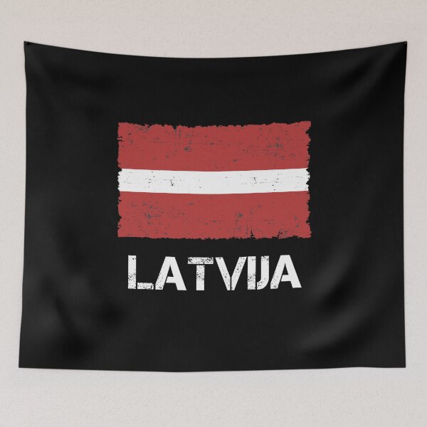 Item preview, Latvia Flag Used Look Vintage designed and sold by Argentini.