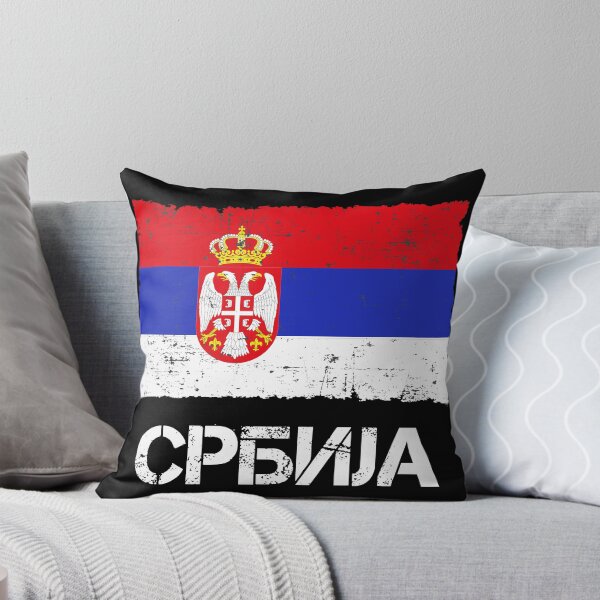 Item preview, Serbia Flag Used Look Vintage designed and sold by Argentini.