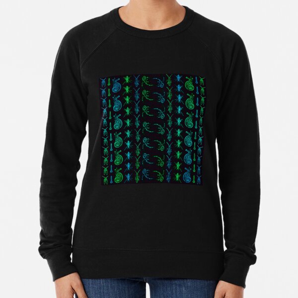 Neon Insect Stripes 1 Lightweight Sweatshirt