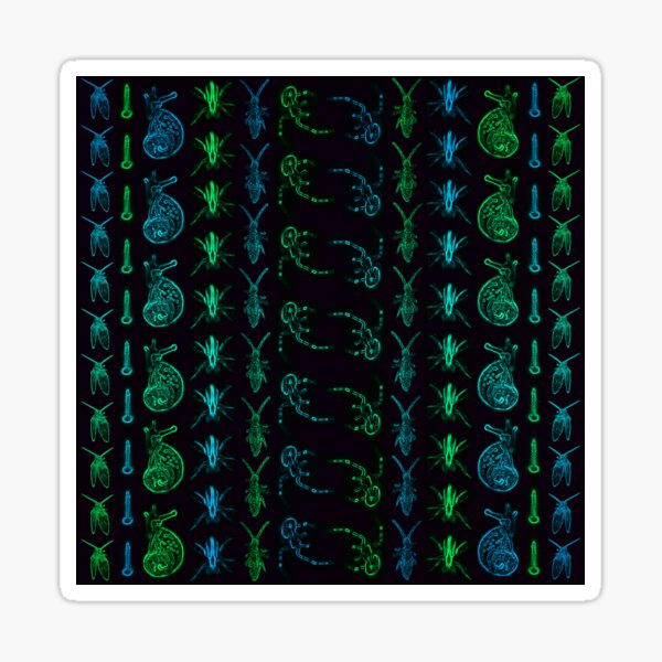Neon Insect Stripes 1 Sticker