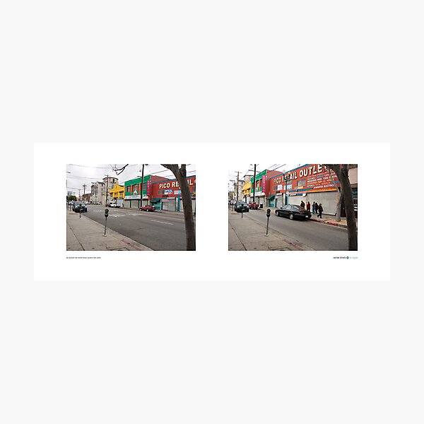 Pico Boulevard near Vermont Avenue, Byzantine Latino Quarter, Los Angeles, California, USA...narrowed. Photographic Print