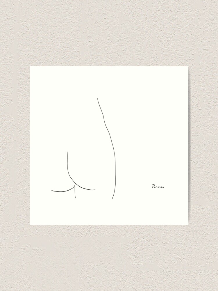 Alternative Ansicht von Picasso Line Art - Hintern Kunstdruck