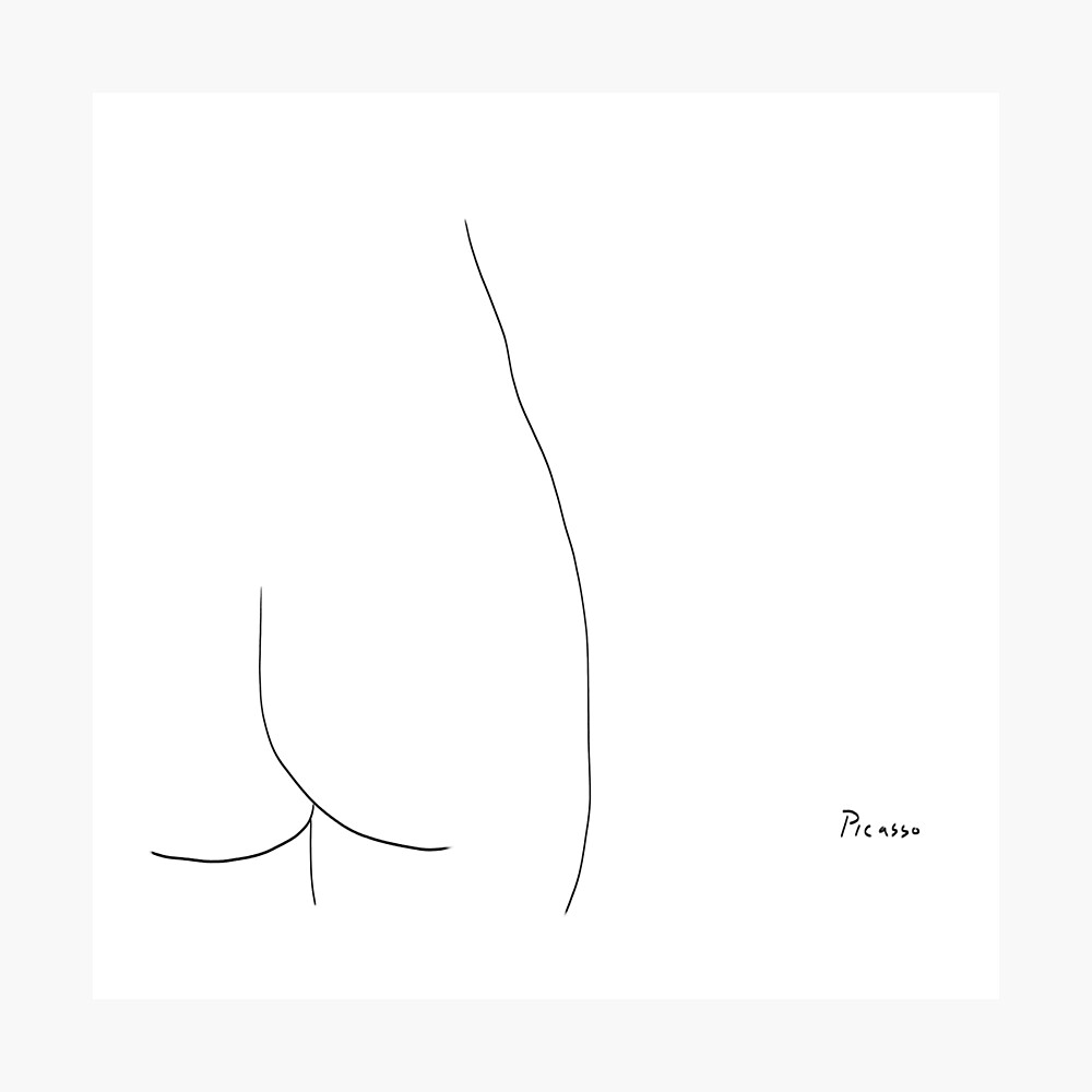 Picasso Line Art - Butt Photographic Print