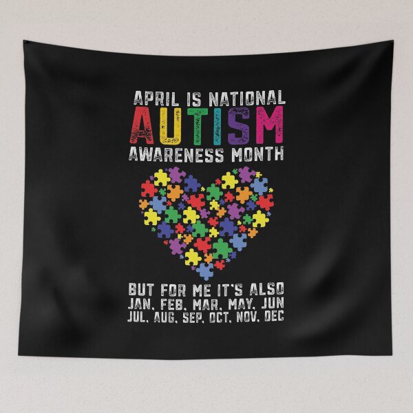 Item preview, April is World Autism Awareness Day Month Autism Mom Dad designed and sold by mrsmitful.