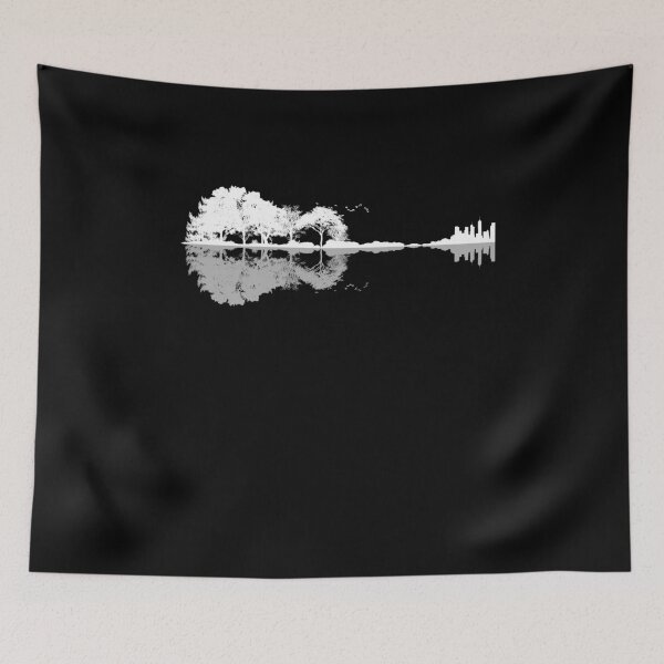 Item preview, Acoustic guitar forest nature reflection mirror designed and sold by BornDesign.