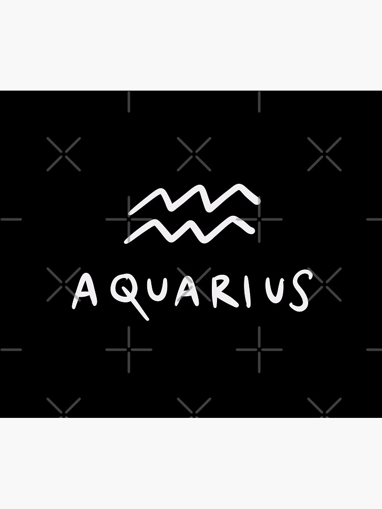 Aquarius Symbol Pattern Astrology Horoscope Zodiac - Custom Black