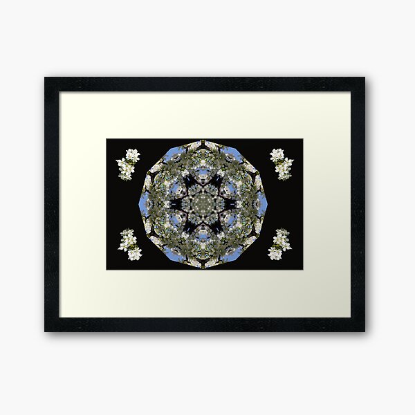 Cherry Blossom Kaleidescope Framed Art Print