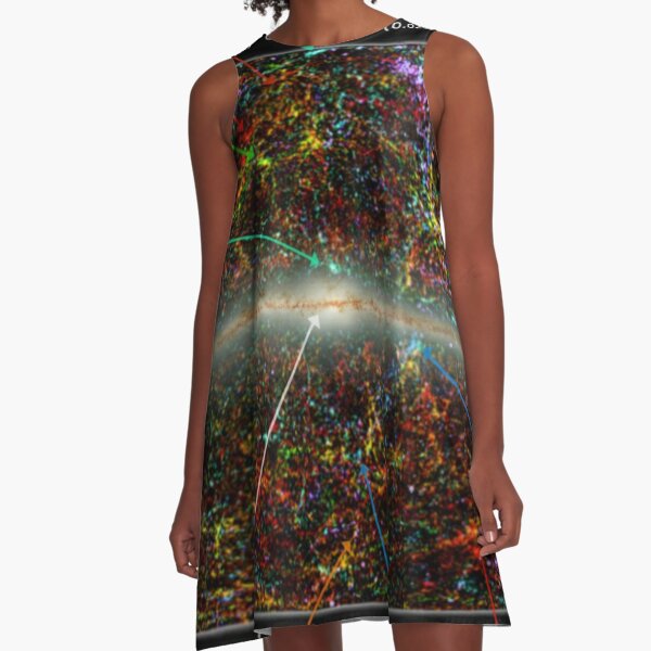 #science #research #abstract #particle biology pattern motion illustration physics technology atom biochemistry chemistry A-Line Dress