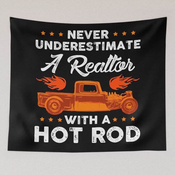 Item preview, Never Underestimate a Realtor With Hot Rod Gift T-Shirt designed and sold by Adriancryp.