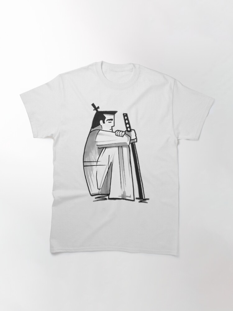 Alternate view of Samurai Jack™ in Black and White Contemplation Classic T-Shirt