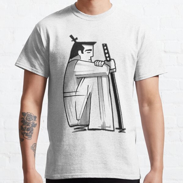 Samurai Jack™ in Black and White Contemplation Classic T-Shirt