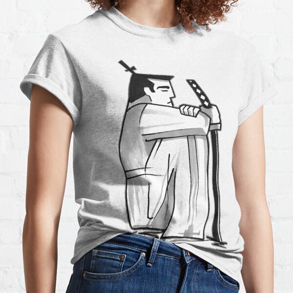 Samurai Jack™ in Black and White Contemplation Classic T-Shirt