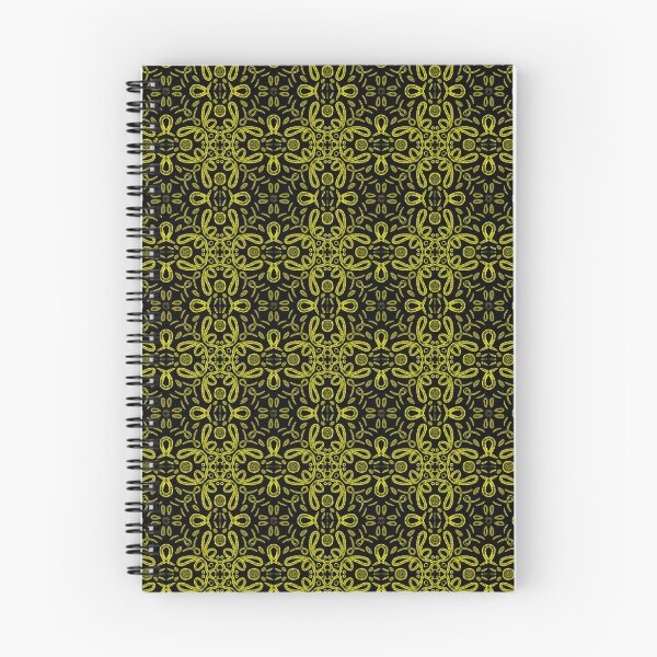 Item preview, Interlocking Crosses Motif - Yellow On Black designed and sold by Blenderbeetle.