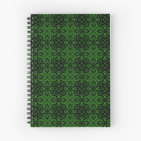 Item preview, Interlocking Crosses Motif - Green On Black designed and sold by Blenderbeetle.