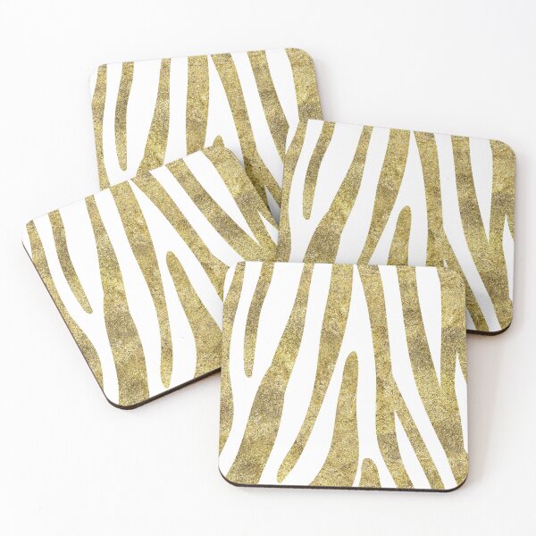 Item preview, Golden exotics - Zebra and crisp white designed and sold by peggieprints.