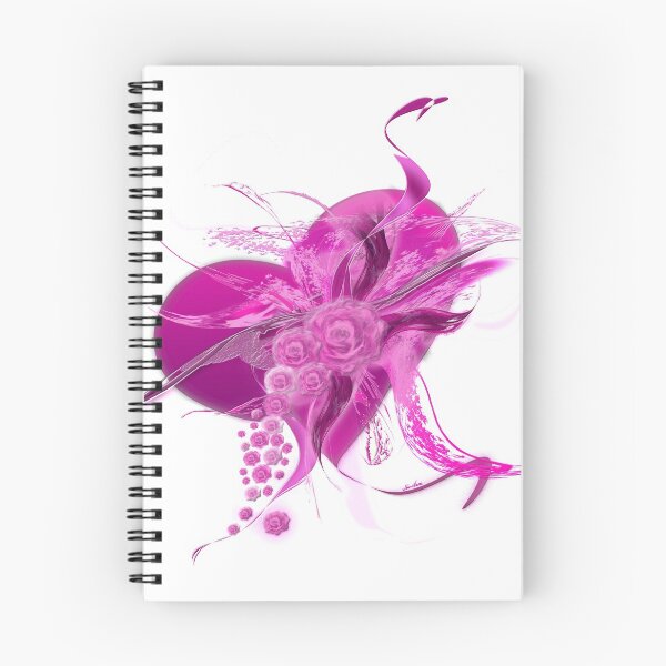 Item preview, Pink Heart Flower white by mjvision Mia Niemi designed and sold by mjvisiondesign.