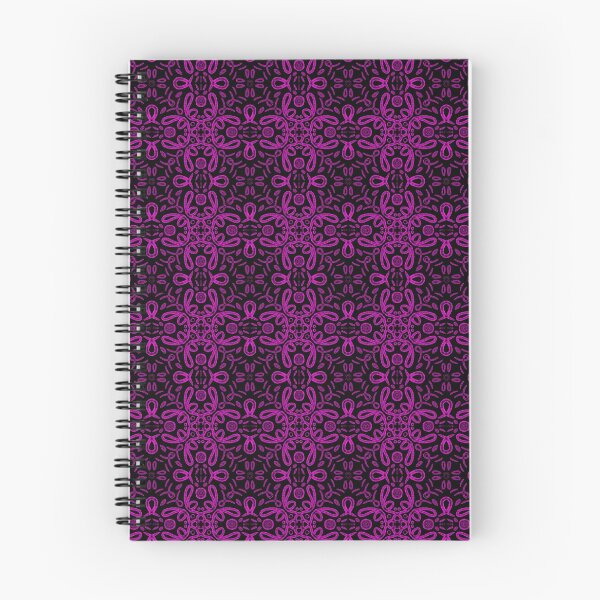 Item preview, Interlocking Crosses Motif - Purple On Black designed and sold by Blenderbeetle.