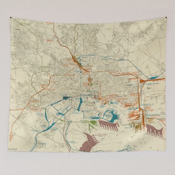 Item preview, Vintage Baltimore MD Railroad Map (1922) designed and sold by BravuraMedia.