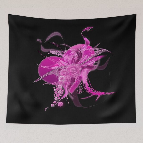 Item preview, Pink Heart Flower black by mjvision Mia Niemi designed and sold by mjvisiondesign.