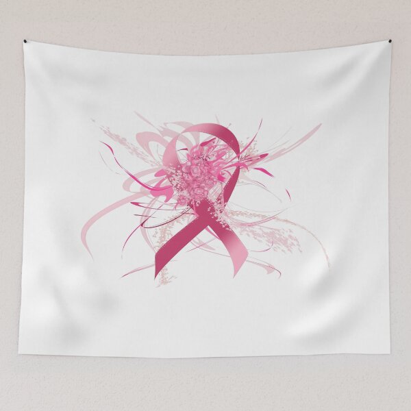 Item preview, Pink Flowers Ribbon white by mjvision Mia Niemi designed and sold by mjvisiondesign.