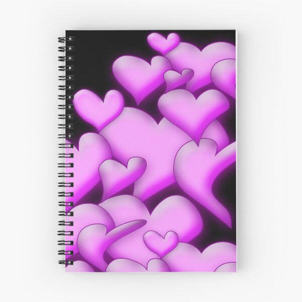 Item preview, Pink Hearts black by mjvision Mia Niemi designed and sold by mjvisiondesign.
