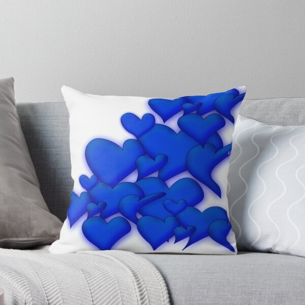 Item preview, Blue Hearts white by mjvision Mia Niemi designed and sold by mjvisiondesign.