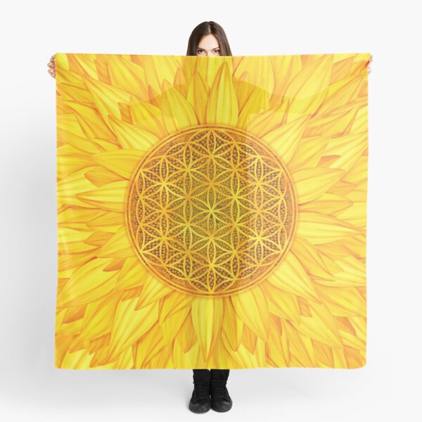 Blume des Lebens - Sonnenblume # 3 Tuch