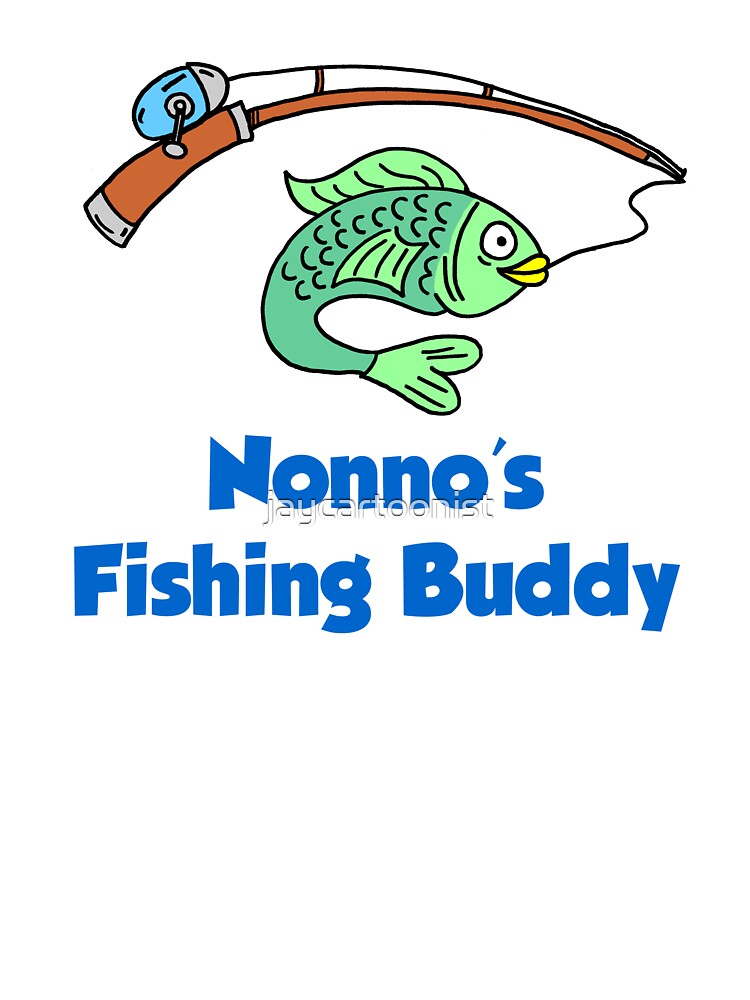 Grandpa's Fishing Buddy Cartoon Fish Grandchild Sticker for Sale by  jaycartoonist