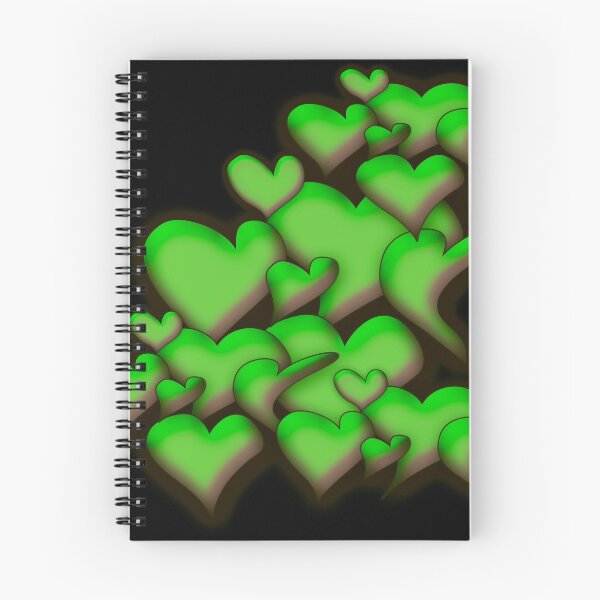 Item preview, Green Hearts black de mjvision Mia Niemi designed and sold by mjvisiondesign.
