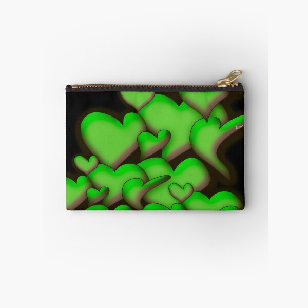 Item preview, Green Hearts black by mjvision Mia Niemi designed and sold by mjvisiondesign.